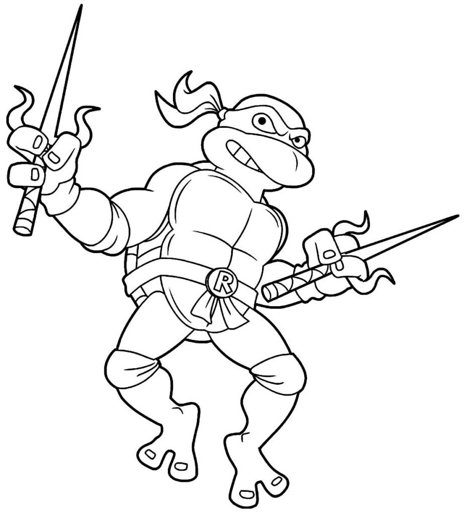 Tartarugas Ninja usam páginas para colorir de Manriki e skate - Páginas  para colorir gratuitas para impressão