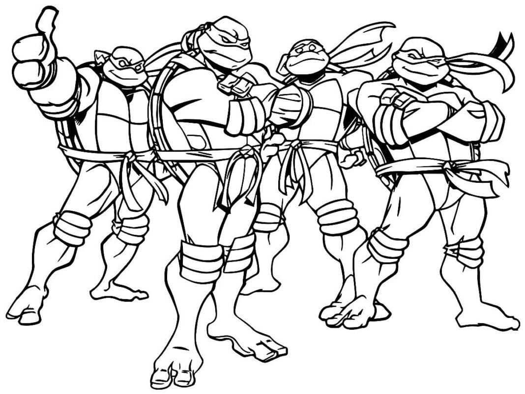 Desenhos das Tartarugas Ninja para Colorir e Imprimir