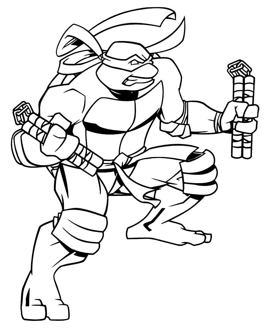 Desenhos das Tartarugas Ninja para Colorir e Imprimir