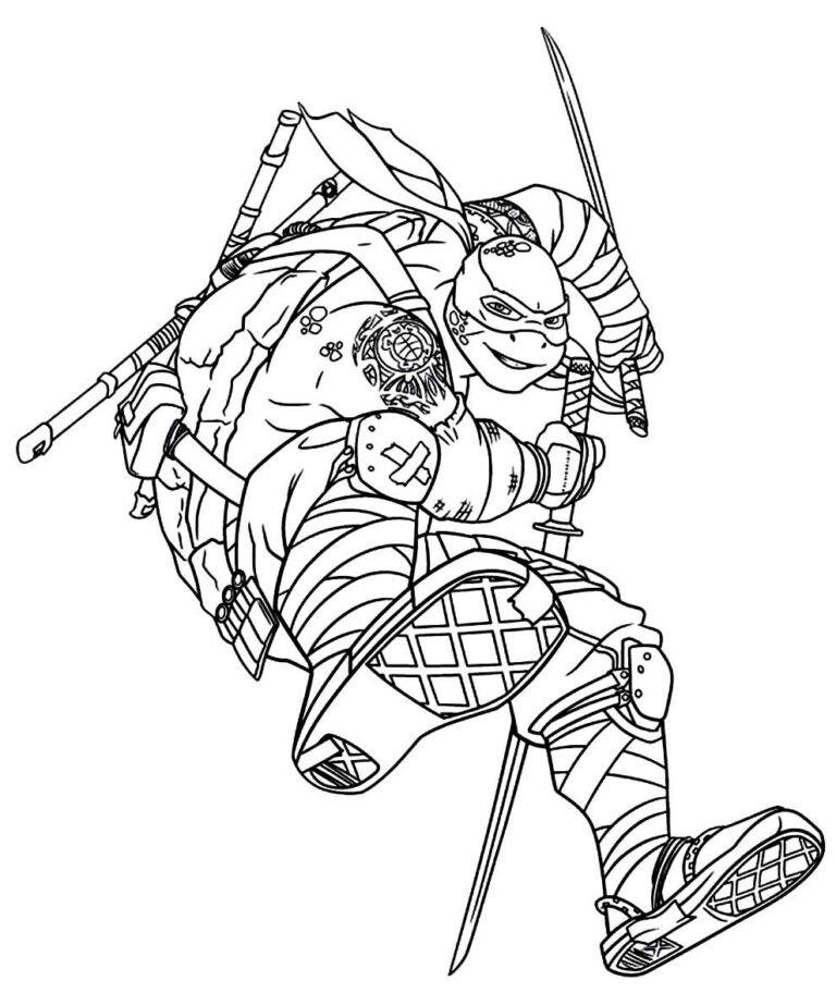 Desenhos das Tartarugas Ninja para Colorir e Imprimir
