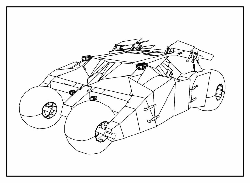 desenhos do batmovel para colorir 13