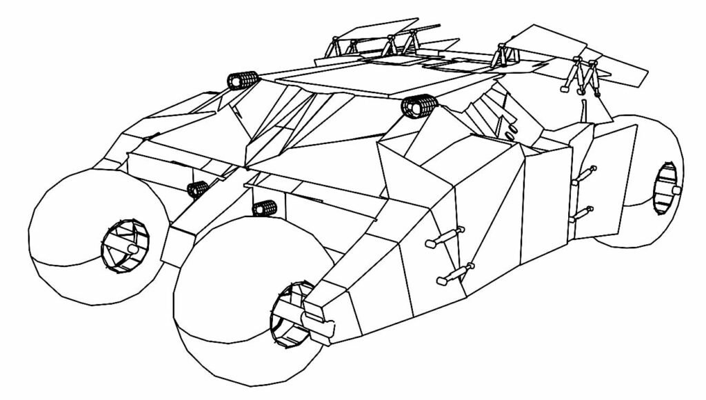 desenhos do batmovel para colorir 14