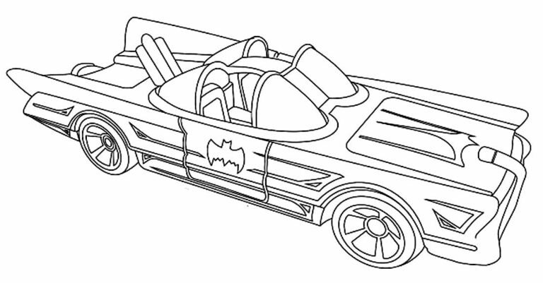 Desenhos do Batmóvel para Colorir e Imprimir