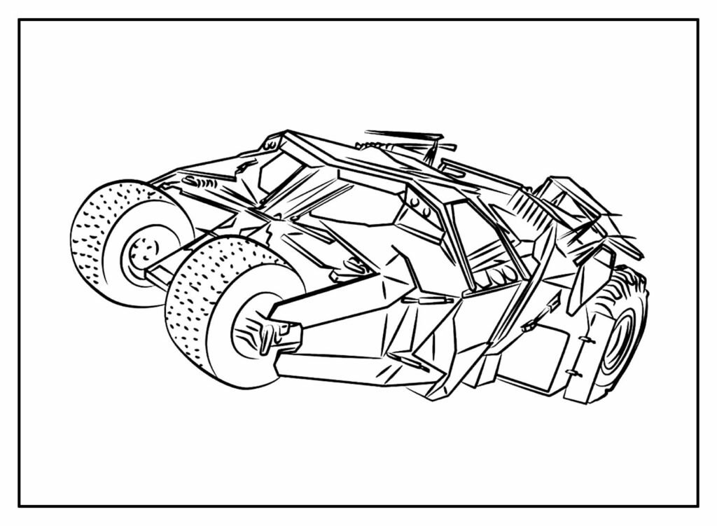 desenhos do batmovel para colorir 6