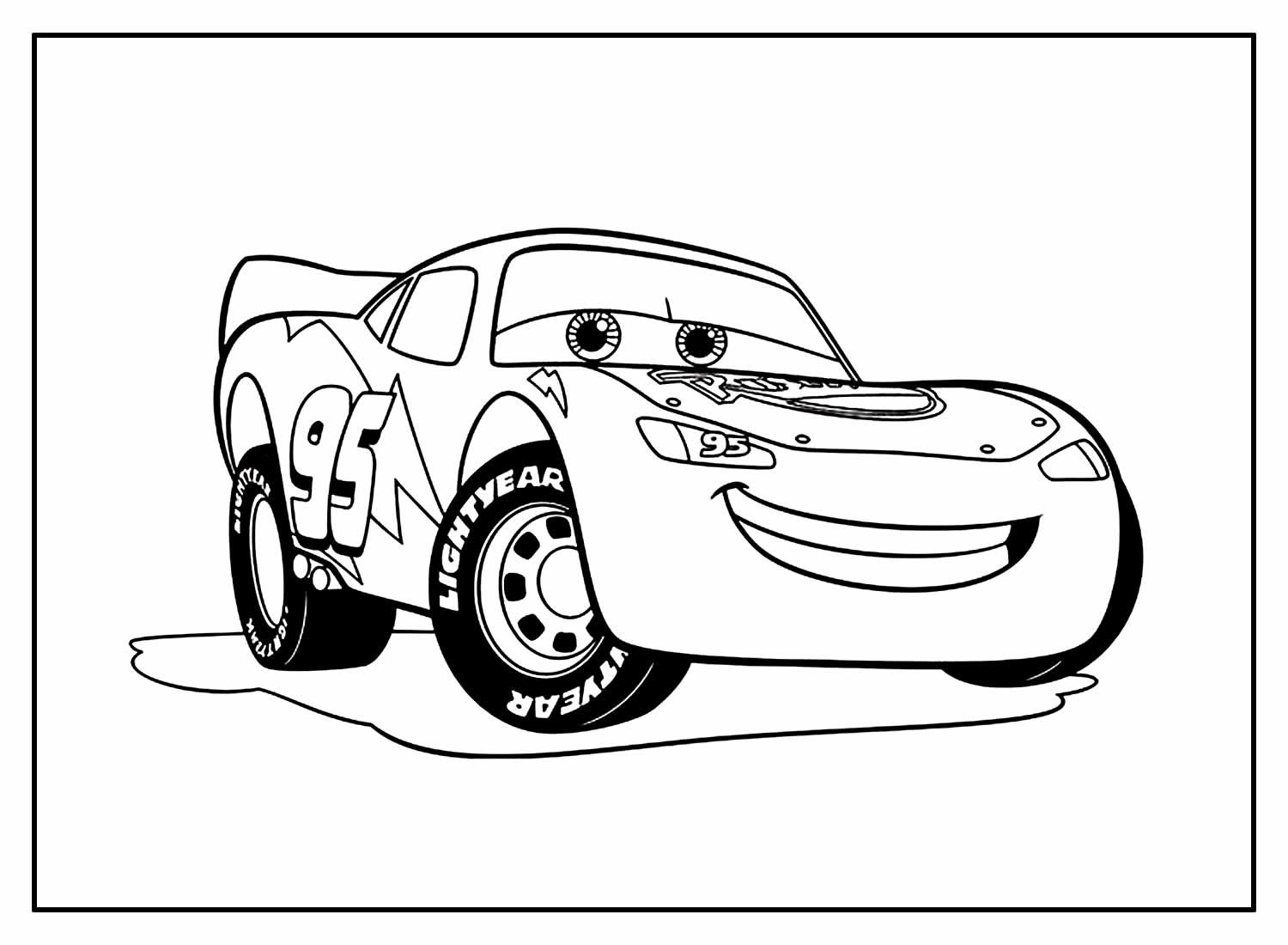 Desenhos do filme Carros para Colorir e Imprimir