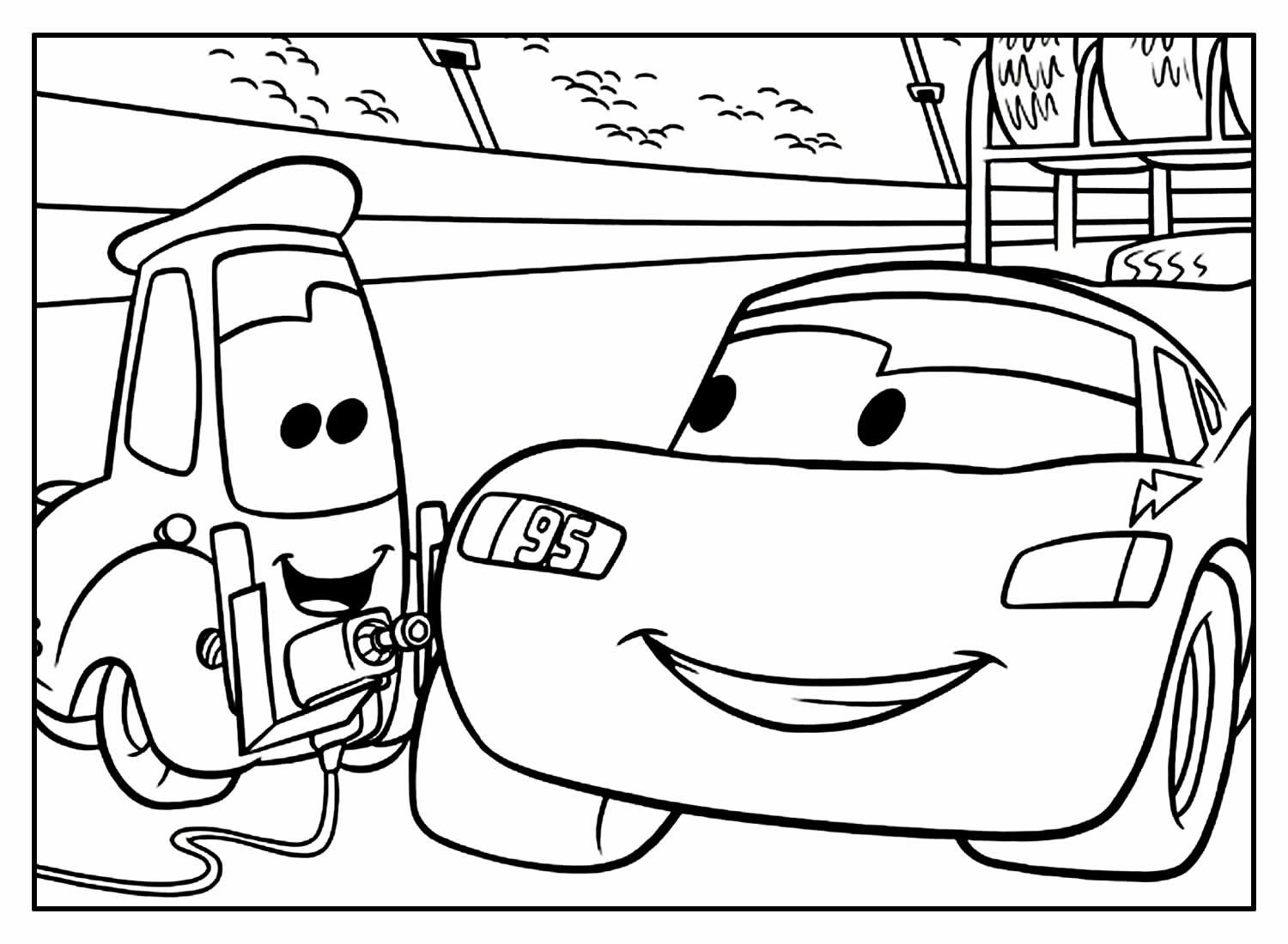 Desenhos do filme Carros para Colorir e Imprimir