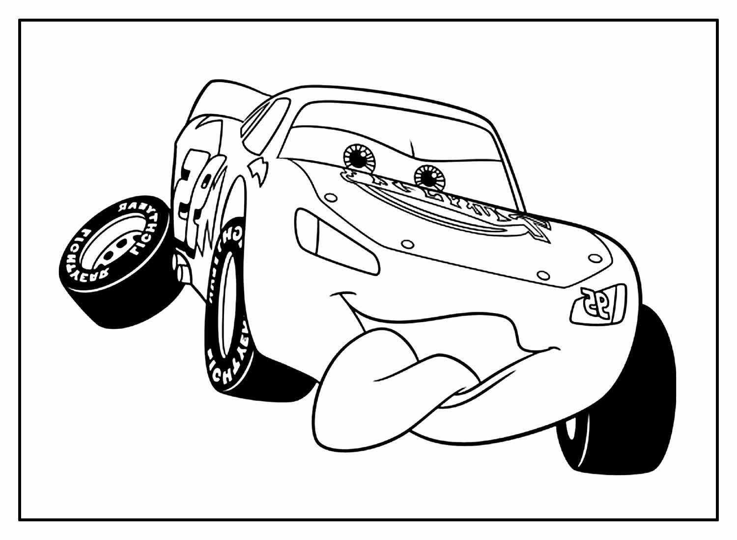 Desenhos do filme Carros para Colorir e Imprimir