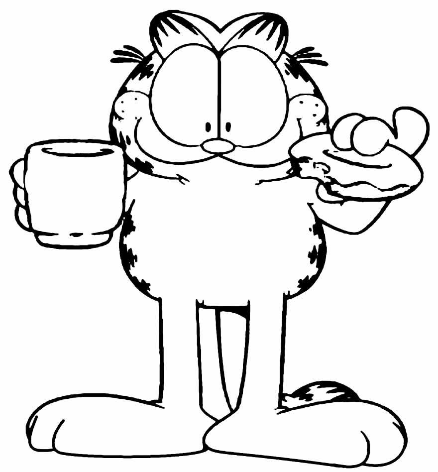 desenhos do garfield para colorir 1