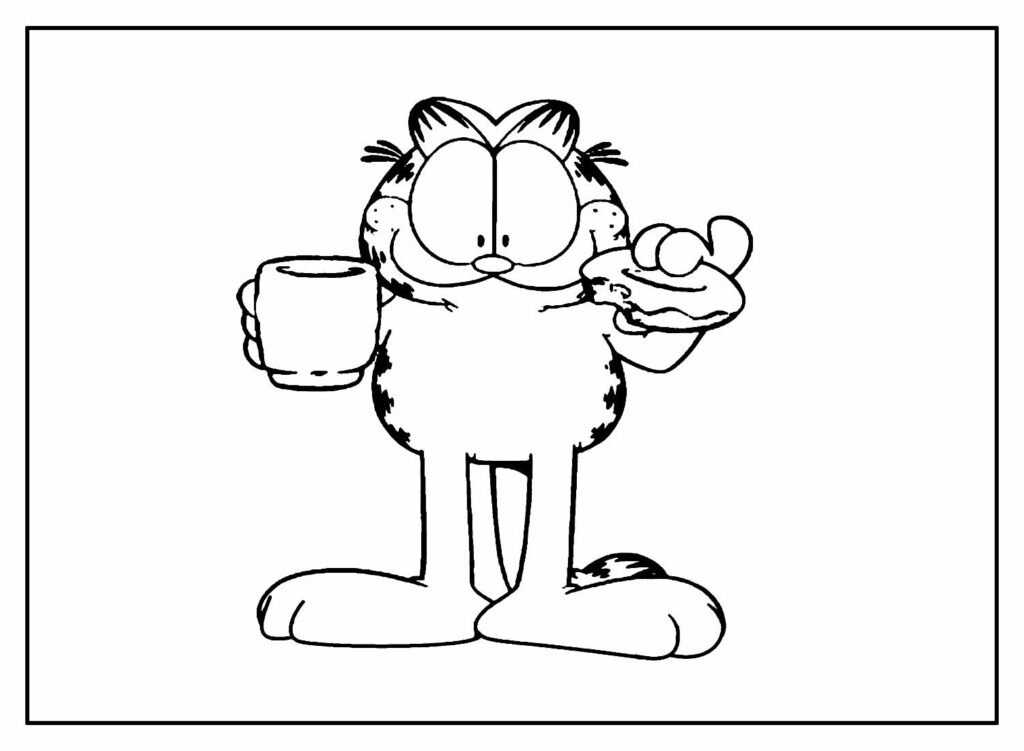 desenhos do garfield para colorir 2