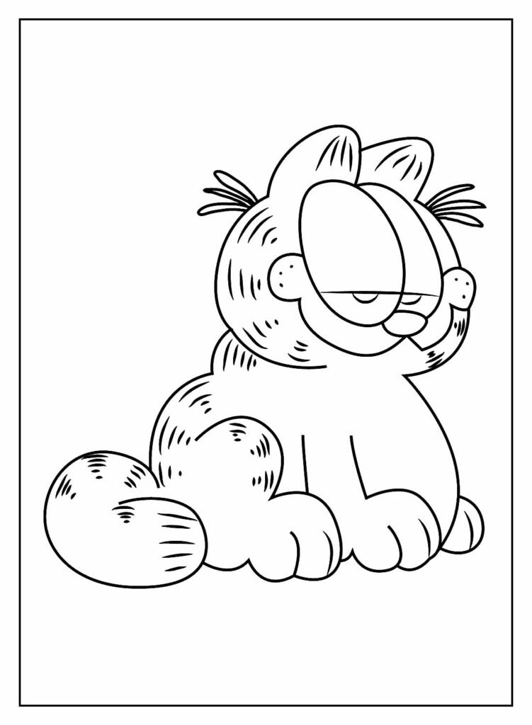 desenhos do garfield para colorir 3