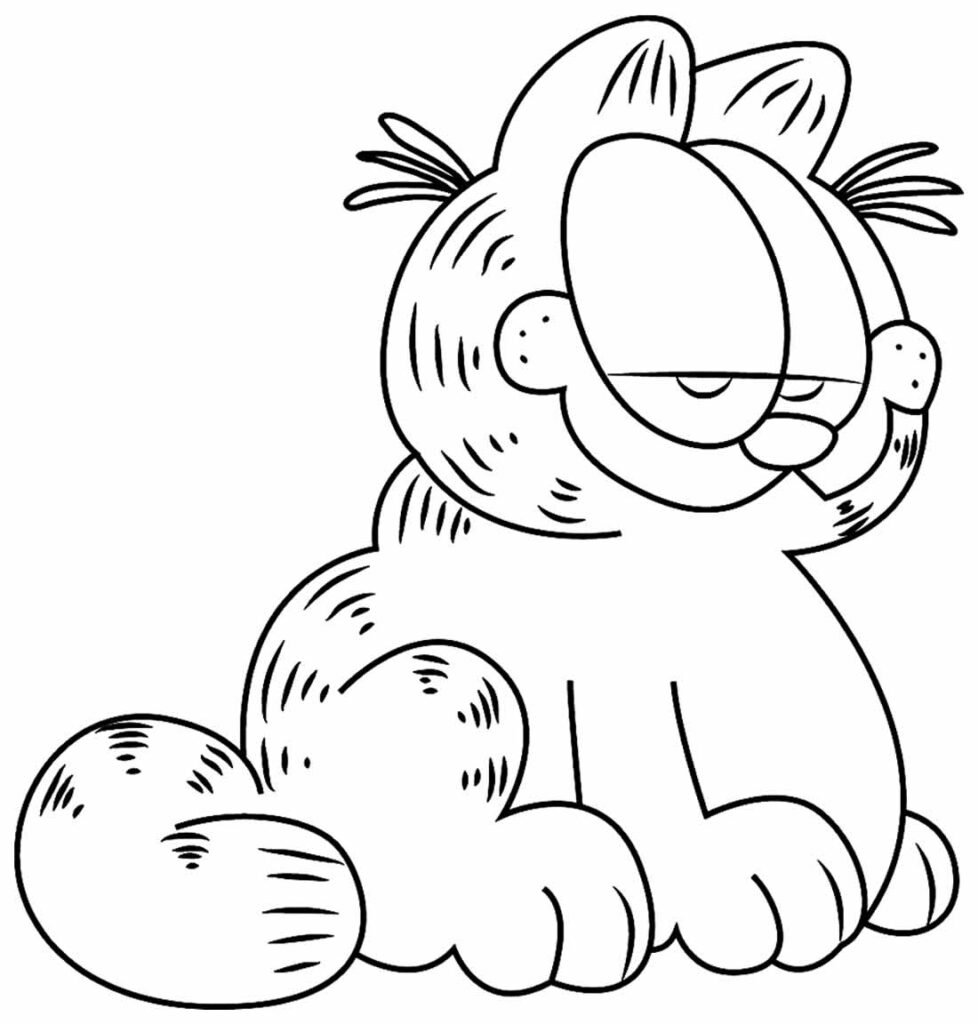 desenhos do garfield para colorir 4