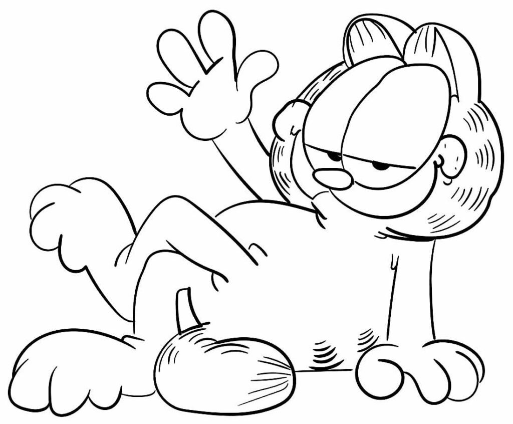 desenhos do garfield para colorir 9