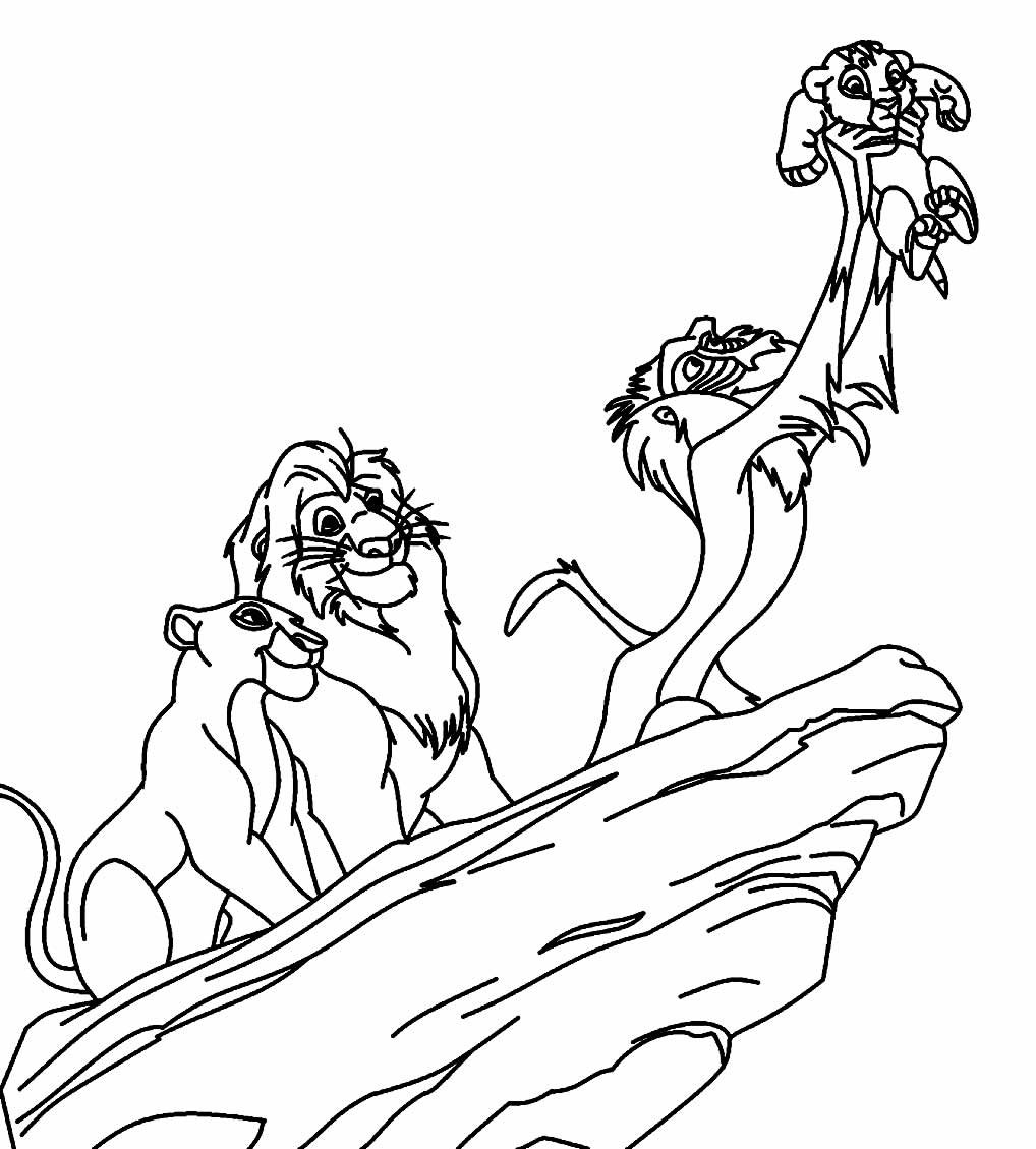 Desenhos do Rei Leão para Colorir e Imprimir