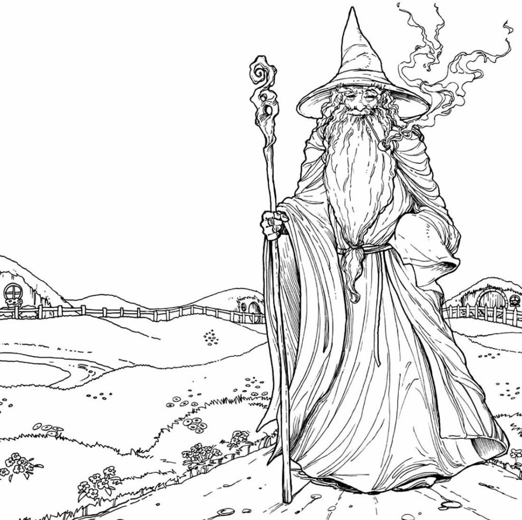desenhos do senhor dos aneis para colorir 1
