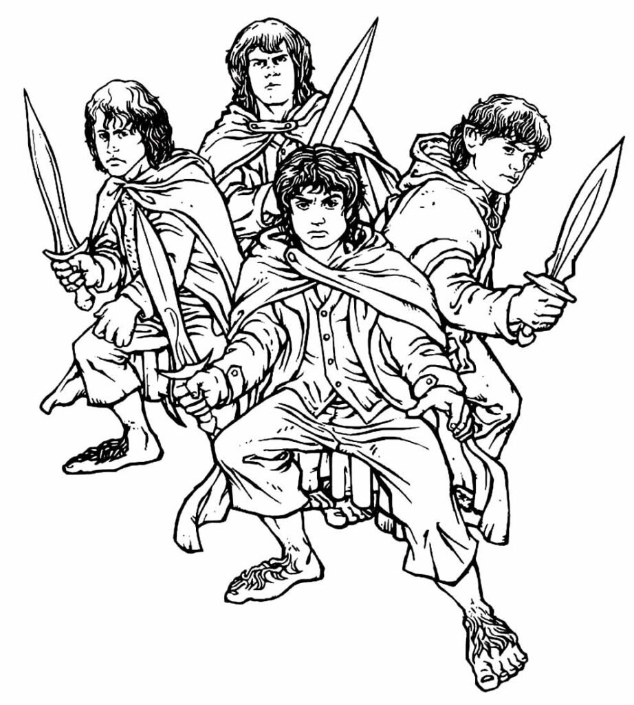 desenhos do senhor dos aneis para colorir 2