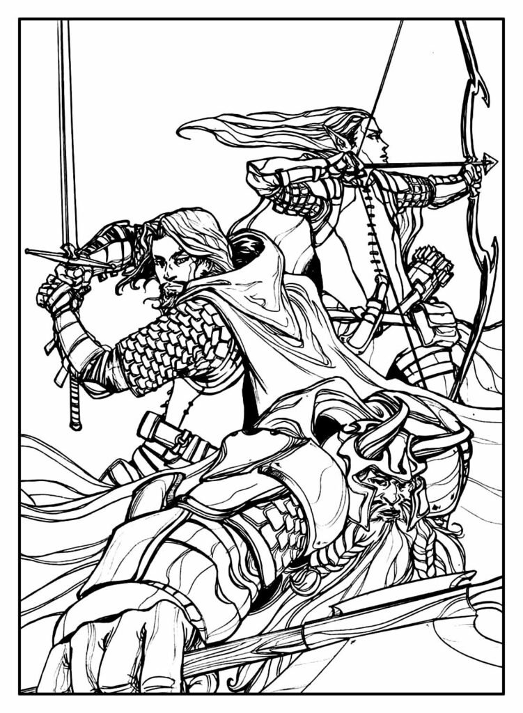 desenhos do senhor dos aneis para colorir 30