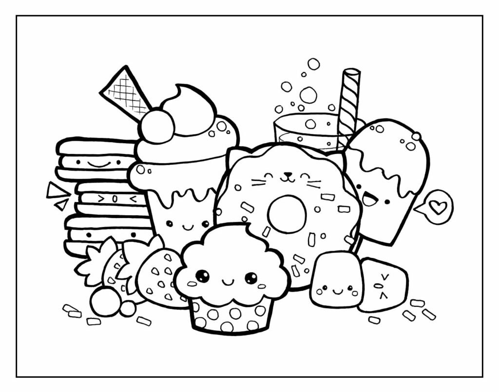 desenhos kawaii para pintar 32