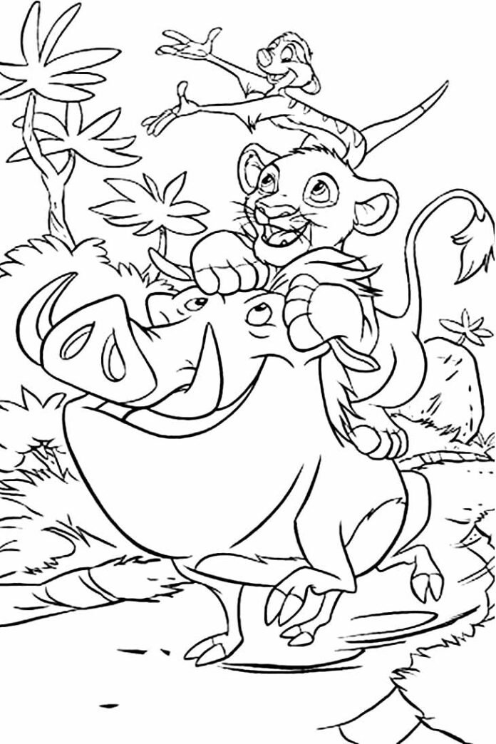 Desenhos do Rei Leão para Colorir e Imprimir