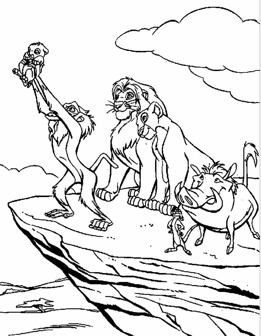 Desenhos do Rei Leão para Colorir e Imprimir