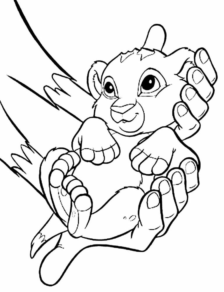 Desenhos do Rei Leão para Colorir e Imprimir