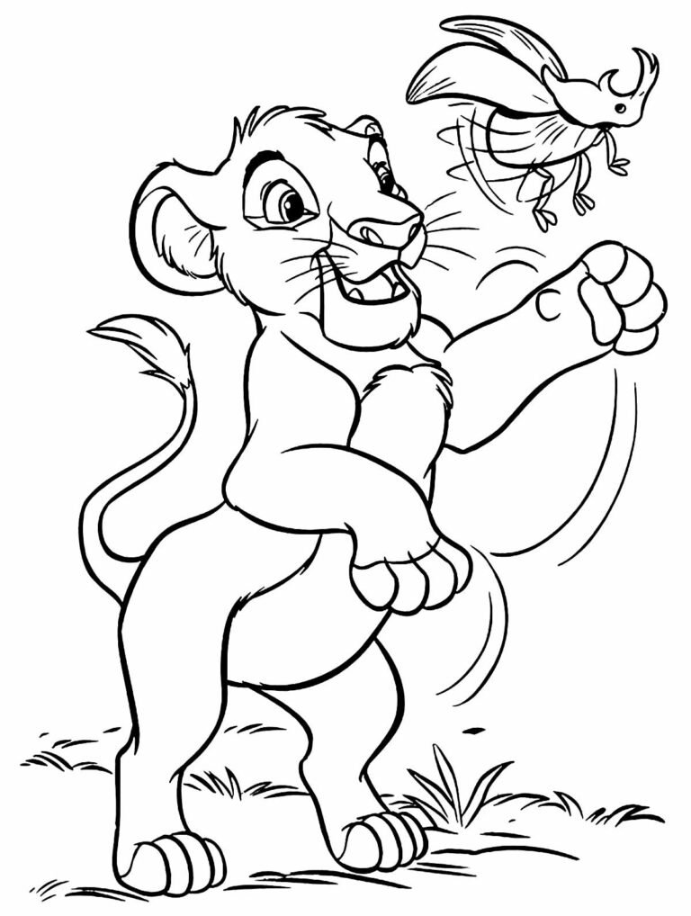 Desenhos do Rei Leão para Colorir e Imprimir