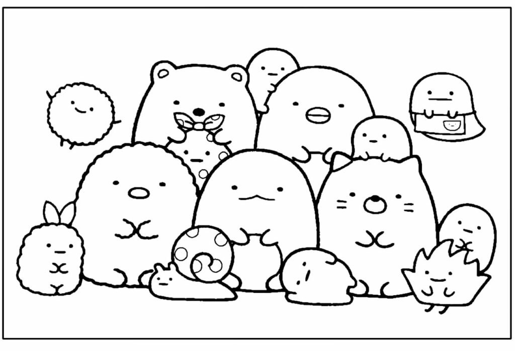 desenhos para colorir kawaii simples e facil 1