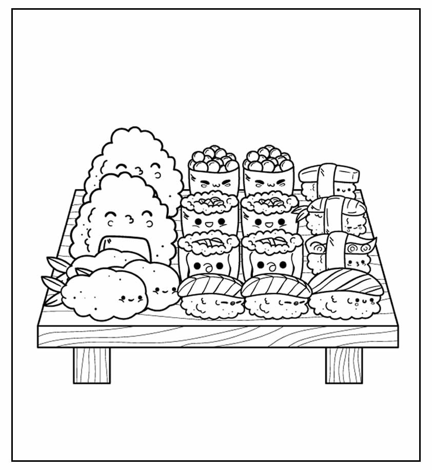 desenhos para colorir kawaii simples e facil 5