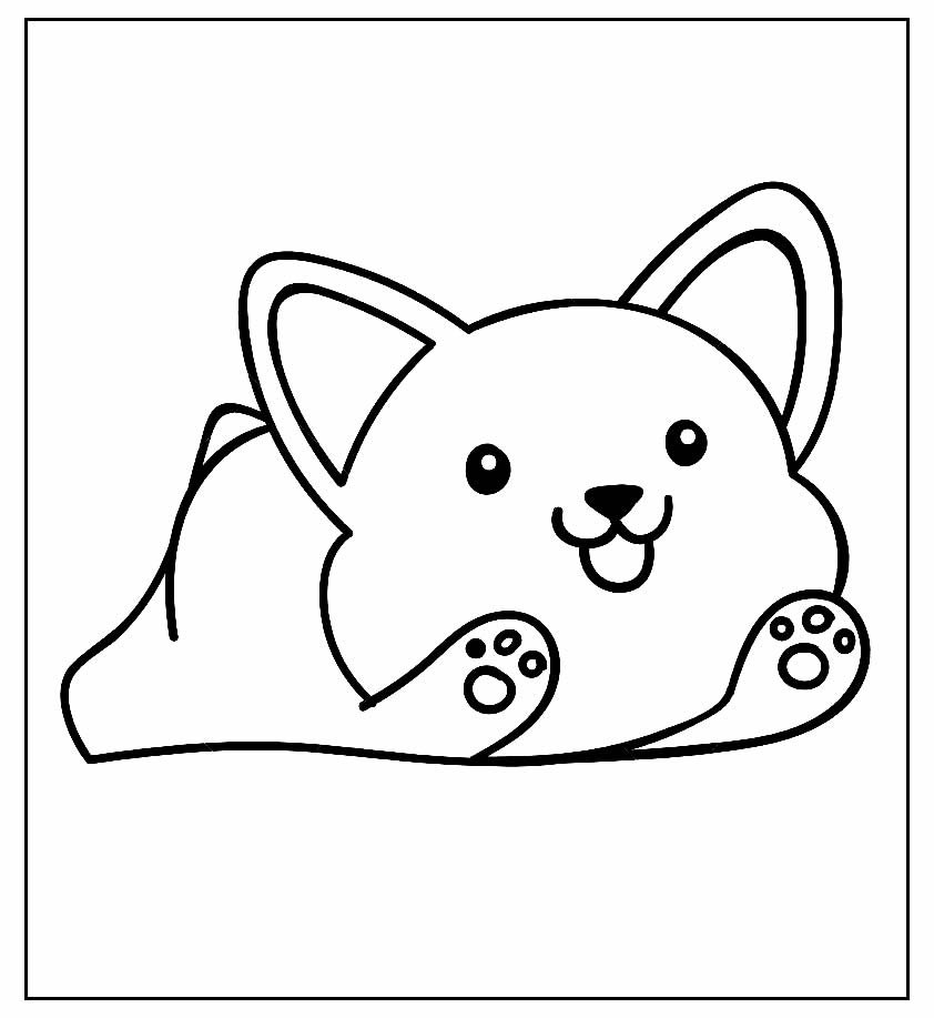desenhos para colorir kawaii simples e facil 6