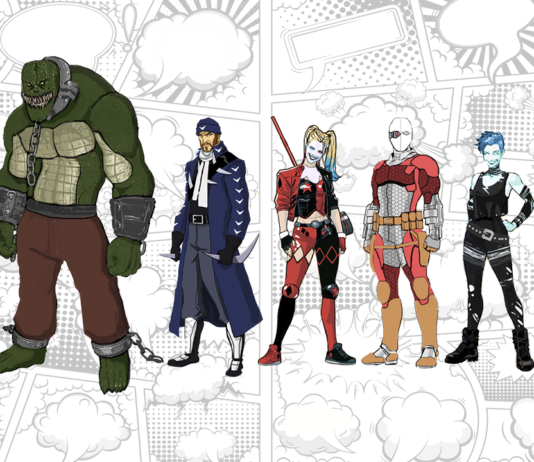 esquadrao suicida para colorir