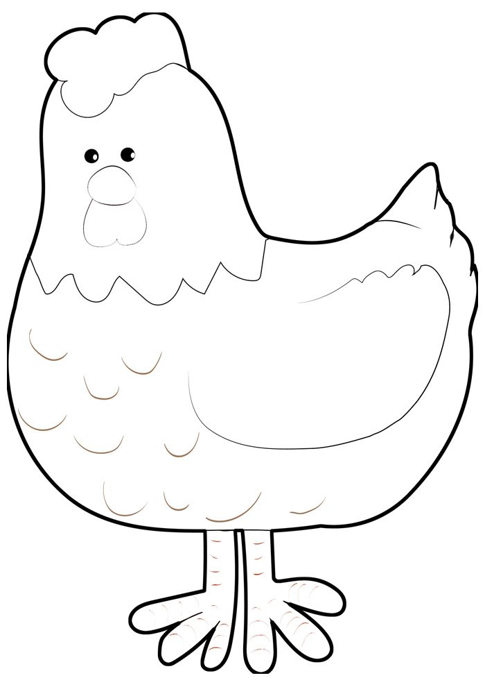 galinha para colorir 16 galinha para colorir 16