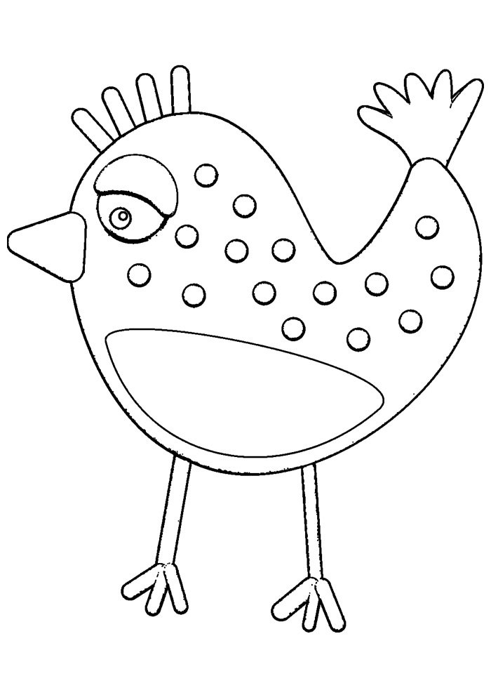 galinha para colorir 3