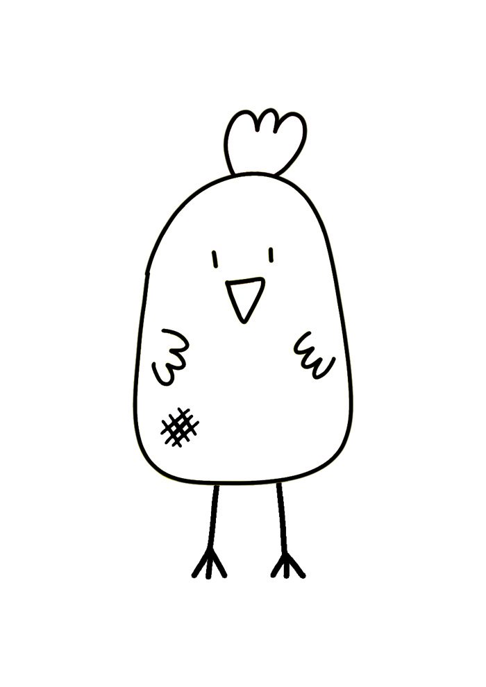 galinha para colorir 5