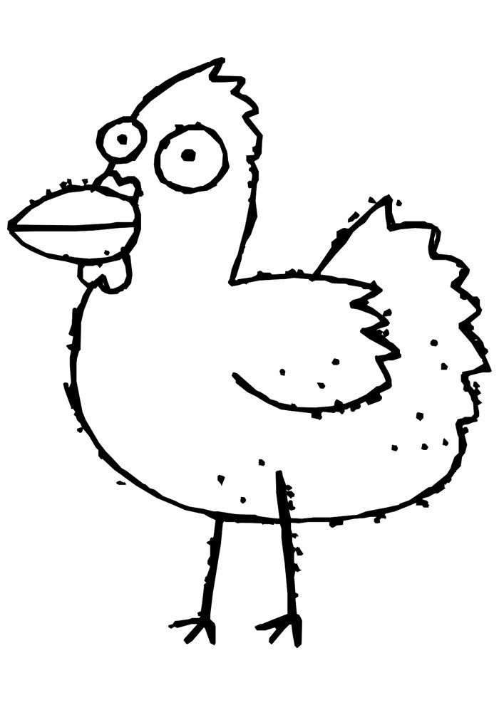 galinha para colorir 8