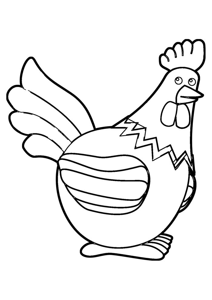 galinha para colorir 9