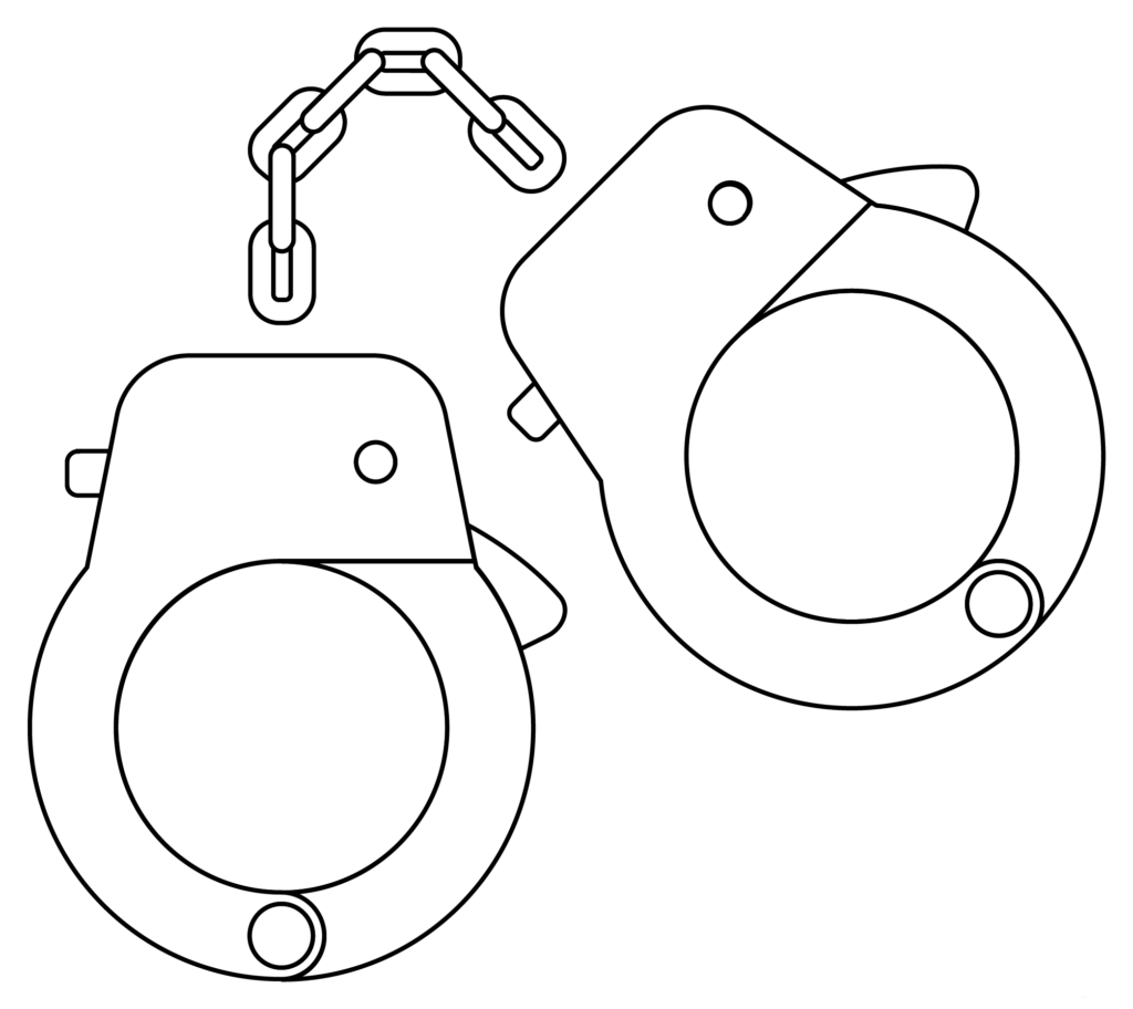 handcuffs coloring page