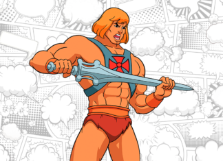 he man para colorir