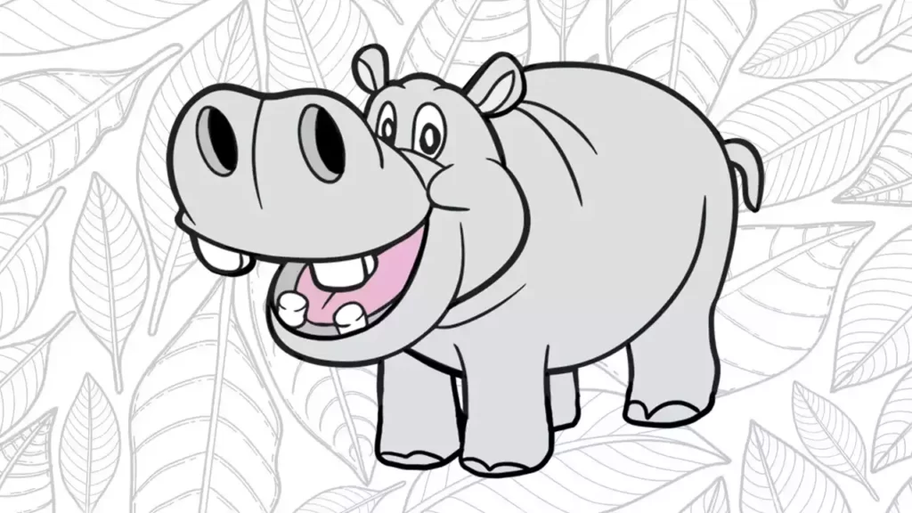 hipopotamo para colorir