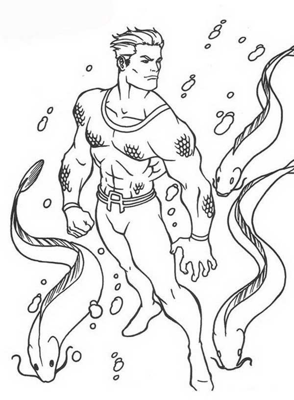 liga da justica para colorir Aquaman
