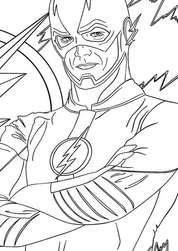 liga da justica para colorir Flash 1