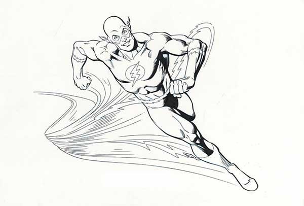 liga da justica para colorir desenhos do Flash para colorir