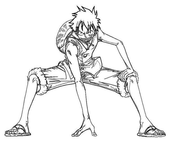 one piece para colorir serie