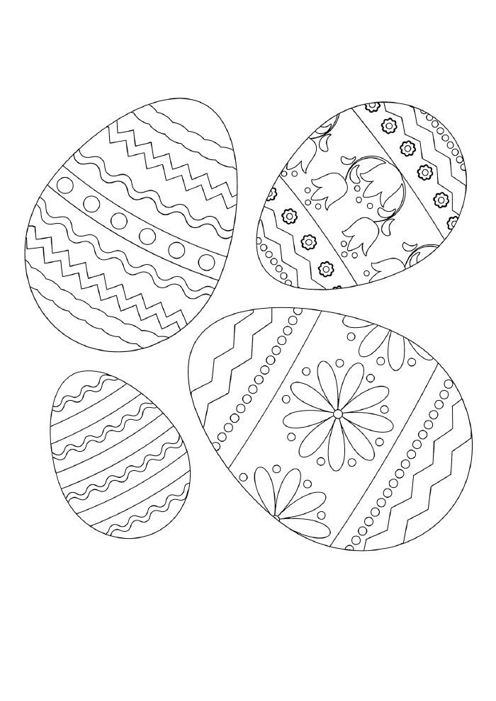 ovos de pascoa para colorir detalhados