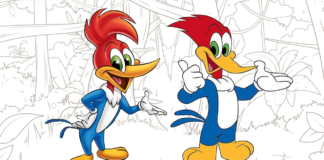 pica pau para colorir