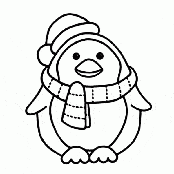 pinguin com cachecol