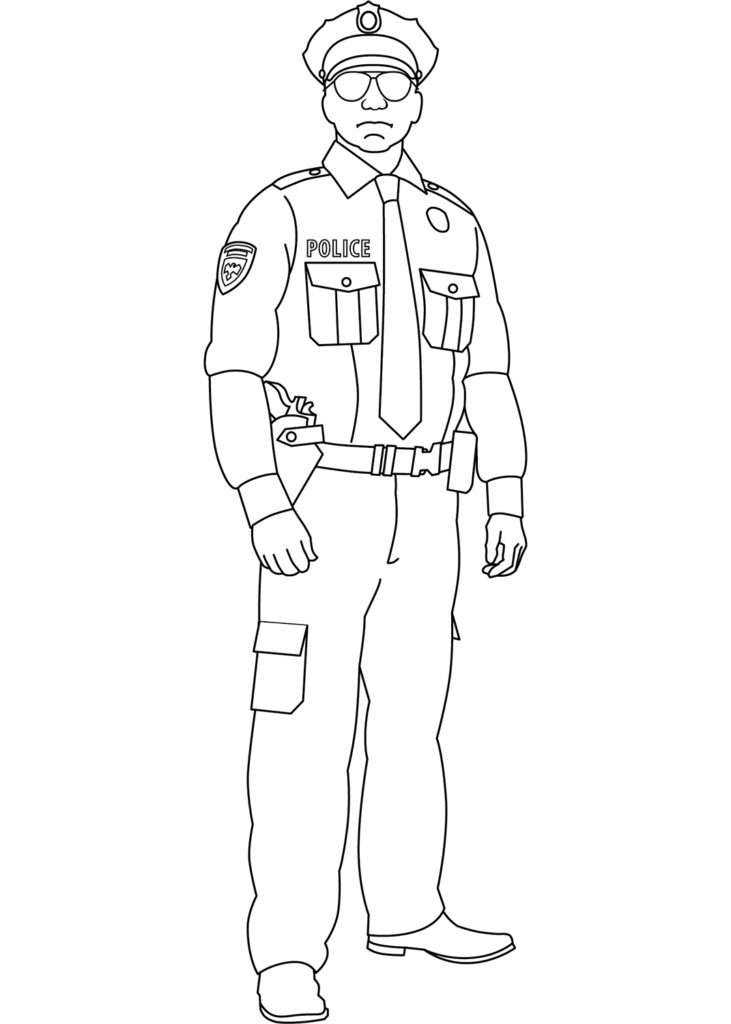policeman coloring page