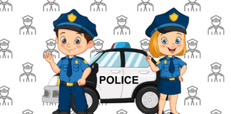 policial para colorir