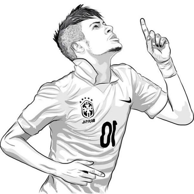 selecao brasileira para colorir neymar