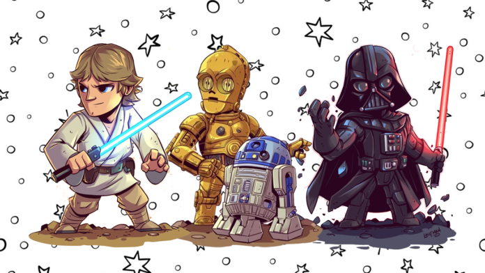 star wars para colorir
