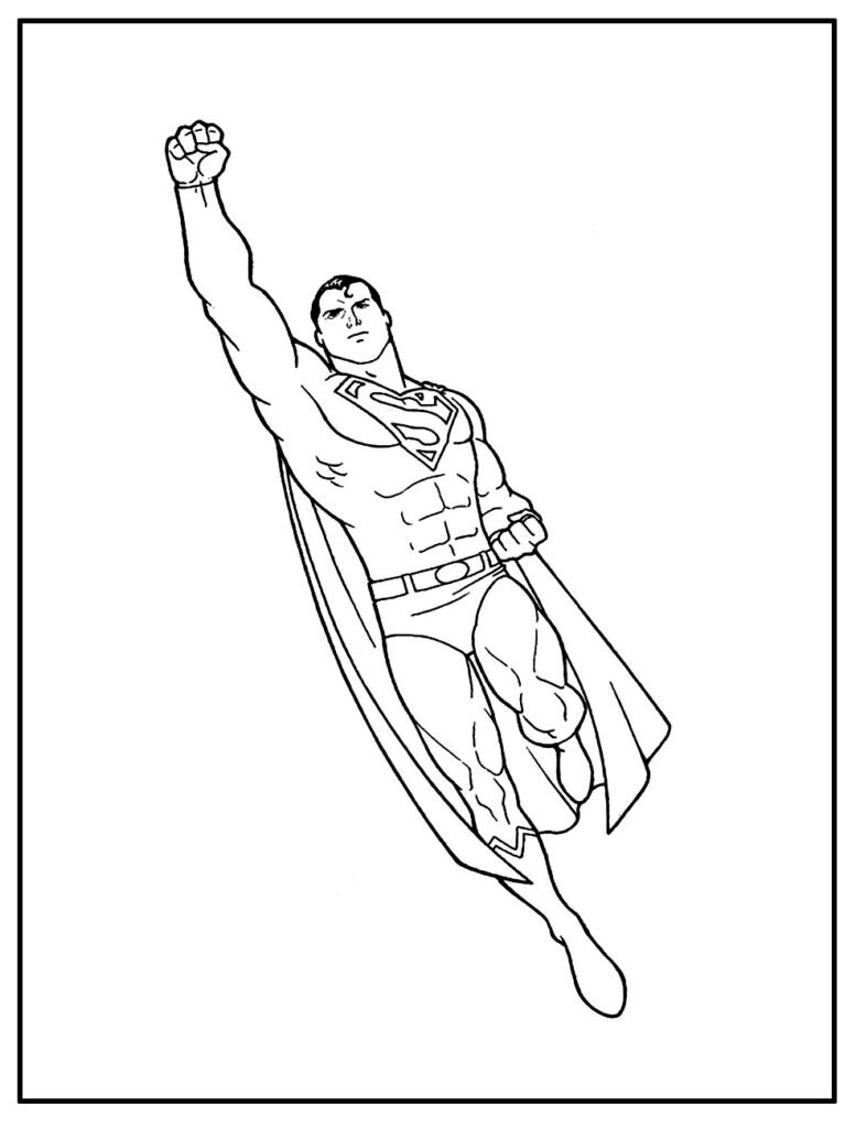 super homem para colorir 6