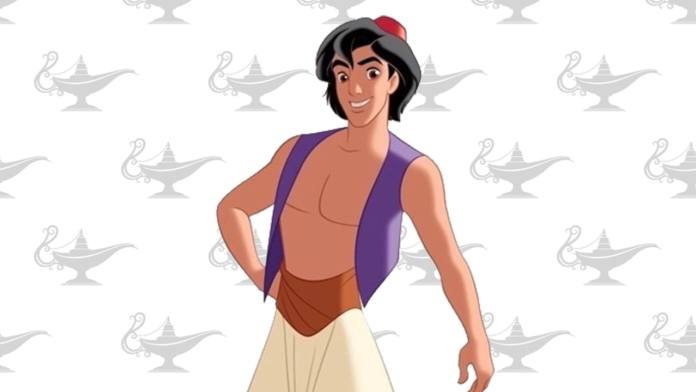 aladdin para colorir